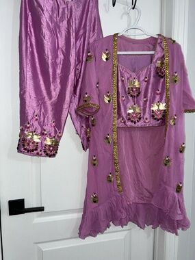 Brand new Papa don't Preach Punjabi Suit with jacket & capris for Bridal Mehndi